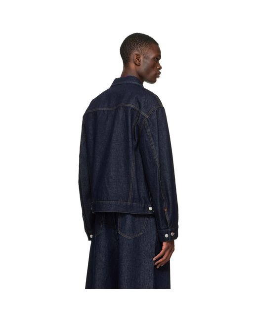 Dries Van Noten Blue Flap Pocket Denim Jacket for men