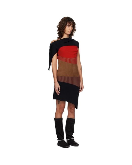 Kiko Kostadinov Black Lemoyne Knitted Midi Dress