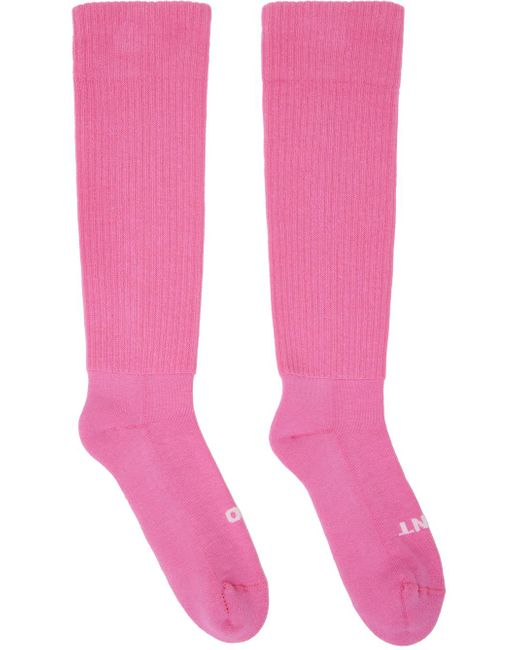 Rick Owens Pink 'so Cunt' Socks for men