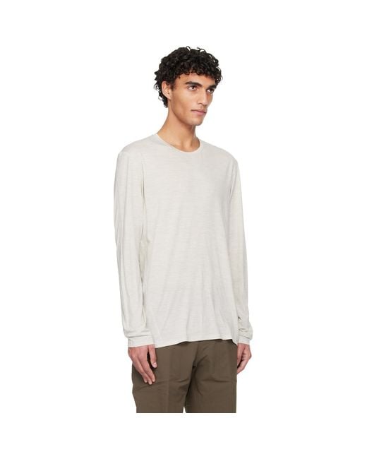 Veilance White Frame Ls T-Shirt for men