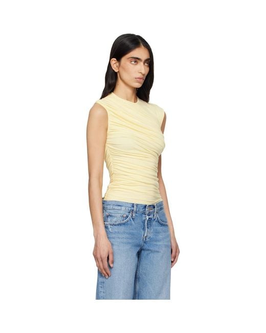 Agolde Blue Ester Twist Tank Top