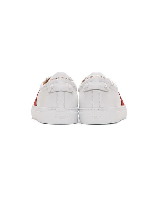 givenchy red and white sneakers
