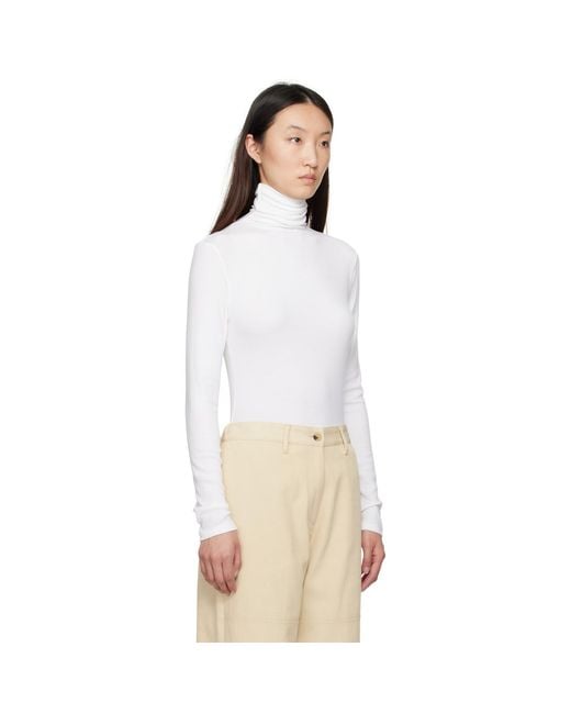 LE17SEPTEMBRE White Asymmetrical Turtleneck
