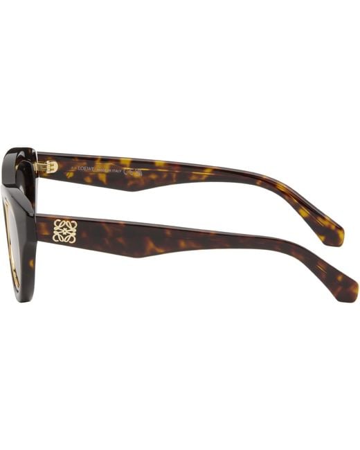 Loewe Black Mini Anagram Cateye Sunglasses