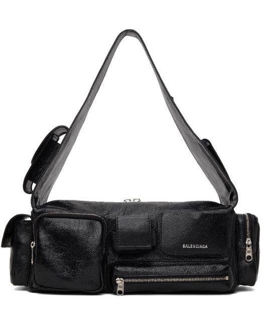 Balenciaga Black Small Superbusy Sling Bag for men