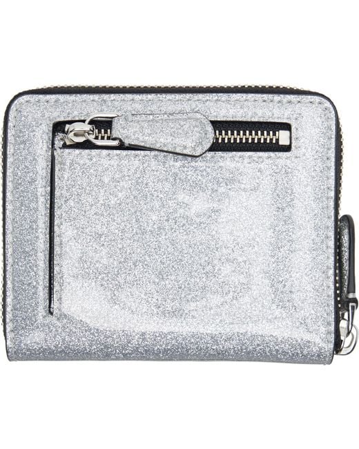 Marc Jacobs Black 'The Coated Glitter Everyday Slim Compact' Wallet