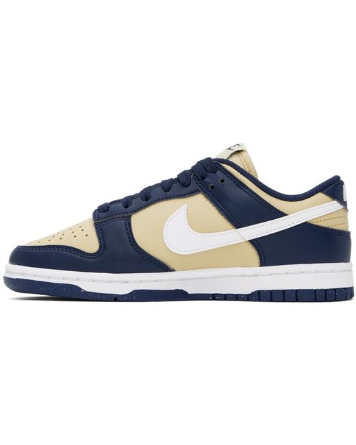 Nike Blue Navy & Beige Dunk Low Next Nature Sneakers