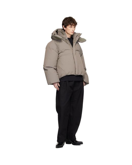 Seventh Gray Taupe Space Down Coat for men