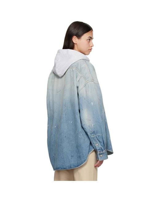 Acne Blue Button-Up Denim Shirt