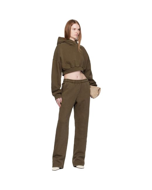 Entire studios Brown Cropped Full Zip Hoodie