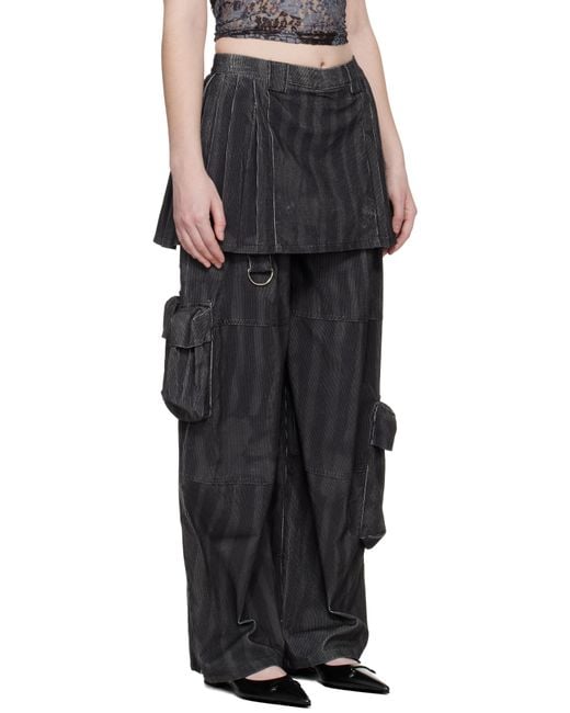 Collina Strada Black Lawn Skirt Cargo Pants