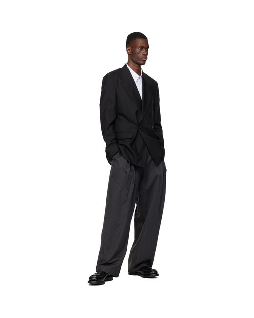 mfpen Black Double Breasted Blazer for men