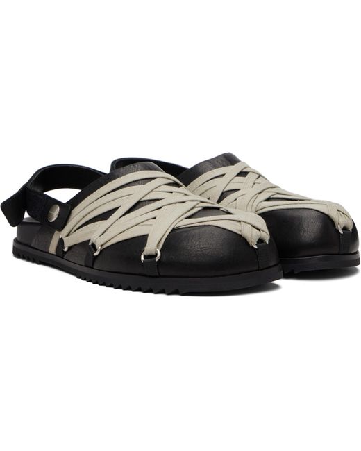 Rick Owens Black Temple Megalace Mule Granola Loafers