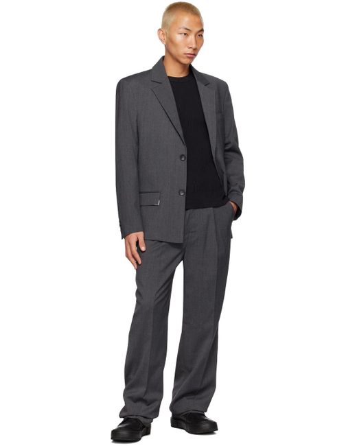 Han Kjobenhavn Black Boxy Suit Trousers for men
