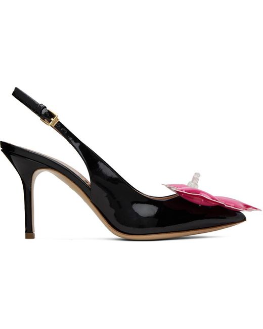 Moschino Black Inflatable Bow Pumps