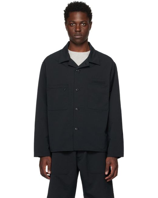 Nanamica Black Spread Collar Jacket for men