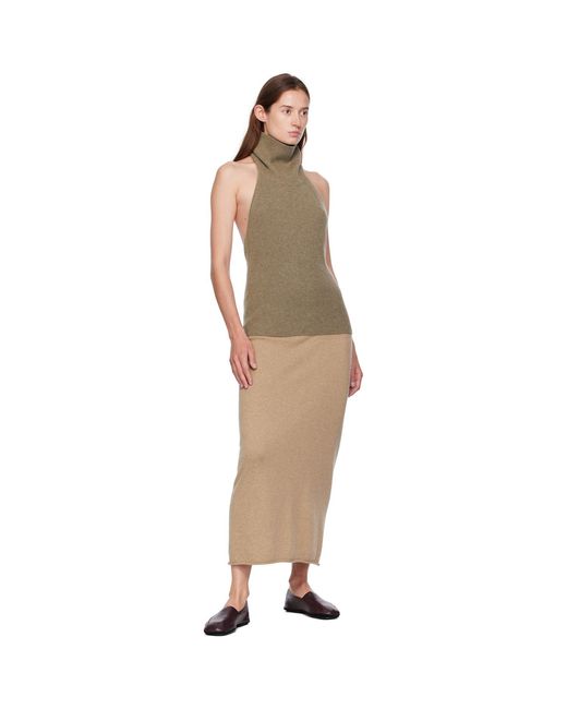 Lisa Yang Brown Taupe Maddie Top