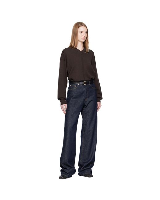 Lemaire Black V Neck Sweater