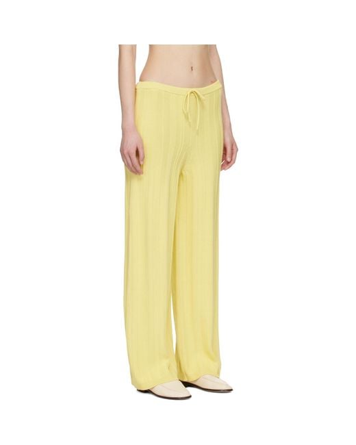 B.B. Wallace Yellow Crewdson Lounge Pants