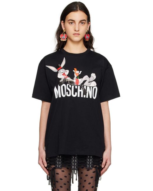 Moschino Black Bugs Bunny T-shirt | Lyst