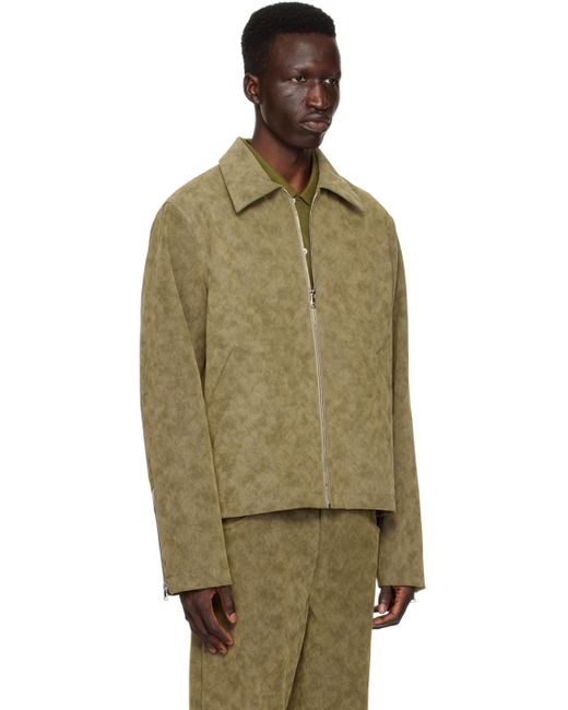 Séfr Green Bardem Faux-leather Jacket for men
