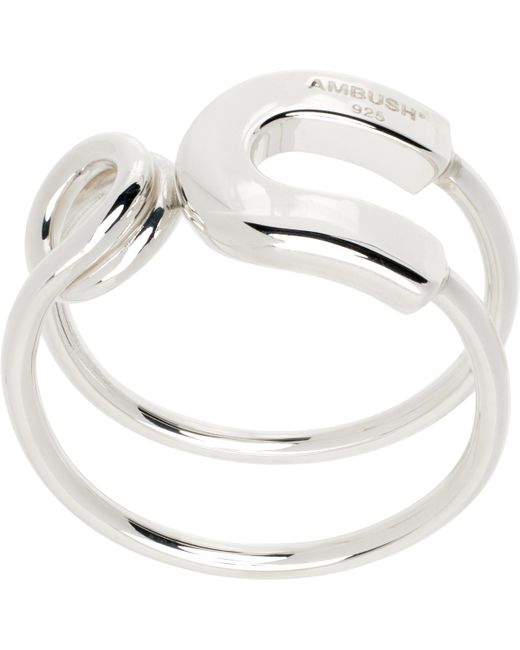 Ambush Metallic Safety Pin Ring for men