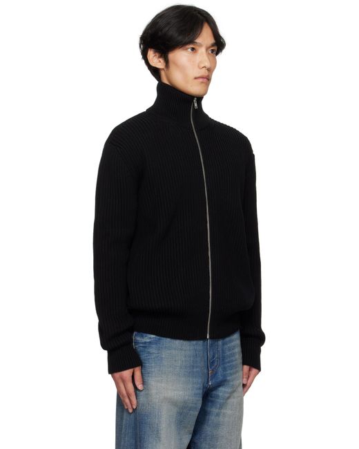 Blouson De Sport Noir En Tricot Côtelé Côtelé MM6 by Maison Martin Margiela pour homme en coloris Black