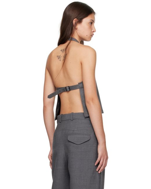Wardrobe NYC Black Backless Halter Tank Top