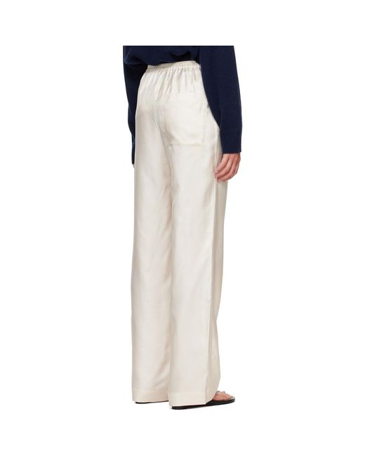 Loulou de Saison White Off- Alera Lds Silk Twill Trousers