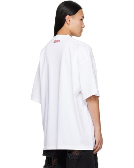 Vetements White 'y2k' T-shirt for men