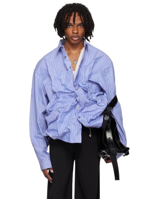 Y. Project Blue Scrunched Shirt for men