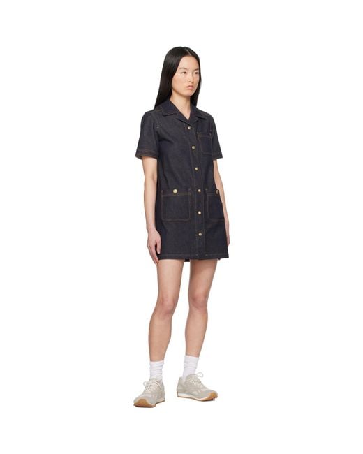 Moncler Black Denim Shirt Minidress
