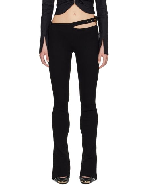 Versace Jeans Couture Black Belted Flared Leggings