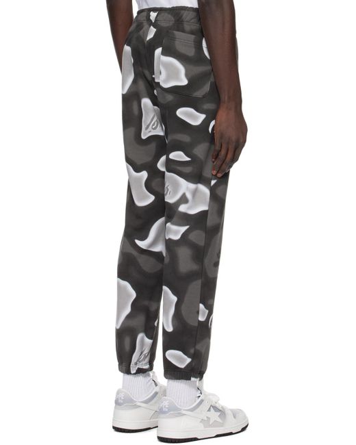 Pantalon de survêtement noir à étoile emblématique et à motif camouflage liquid A Bathing Ape pour homme en coloris Black