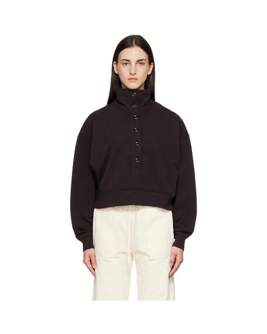 Citizens of Humanity Black Mirelle Funnel Neck Polo