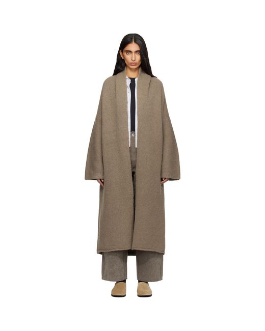 Lauren Manoogian Brown Long Shawl Cardigan
