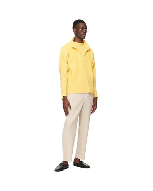 Homme Plissé Issey Miyake Yellow Monthly Colors March Sweater for men