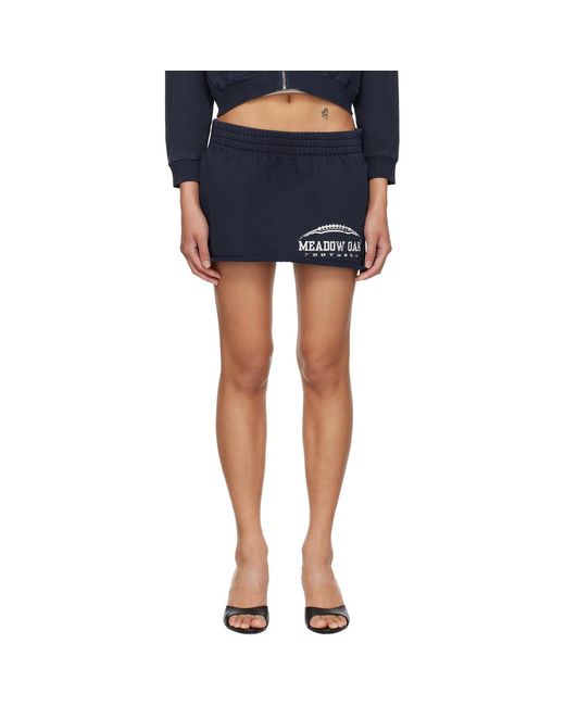 Skims Blue Boyfriend Fleece Miniskirt