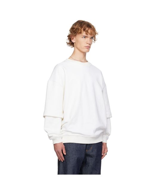 SECONDA White Ssense Exclusive Luna Sweatshirt for men