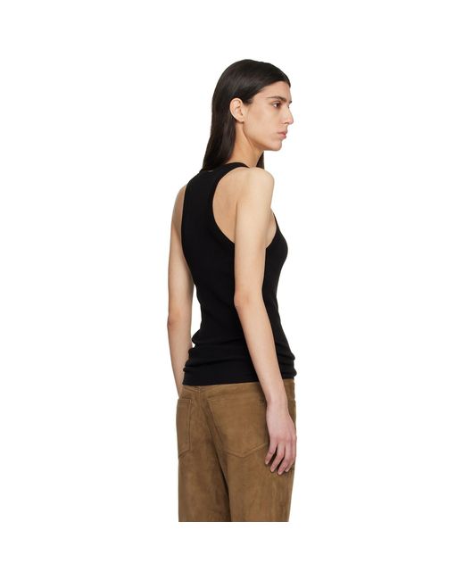Tom Ford Black Fine Merino Rib Tank Top