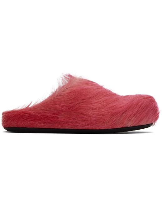 Marni Black Pink Fussbett Sabot Loafers
