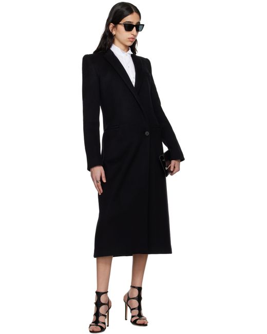 Alexander McQueen ブラック Stacked Shoulder テーラードコート Black