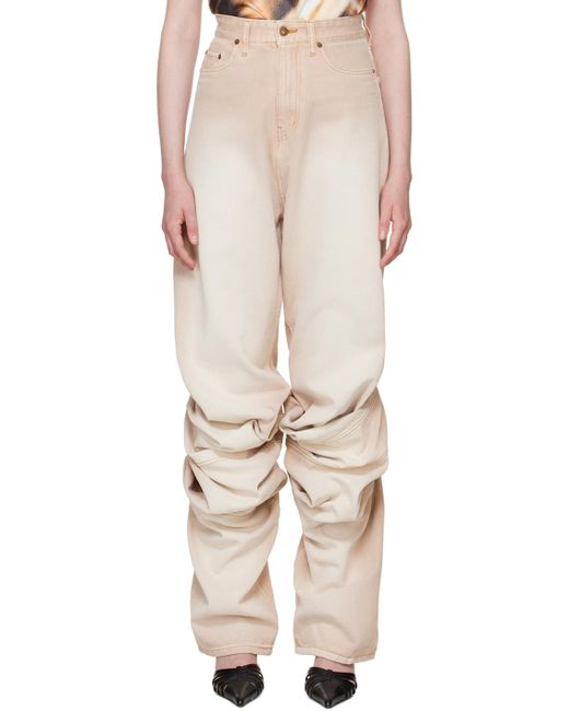 Y. Project Natural Draped Jeans