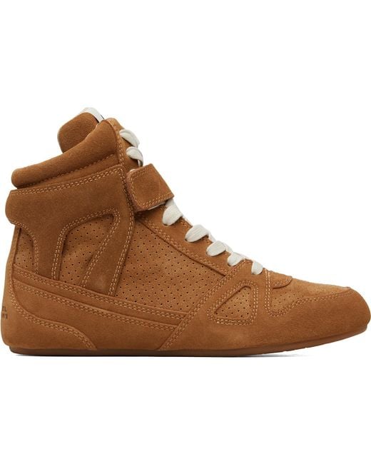 Isabel Marant Brown Tan Senny High Sneakers