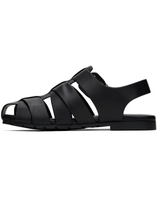 Bottega Veneta Black Alfie Sandals for men