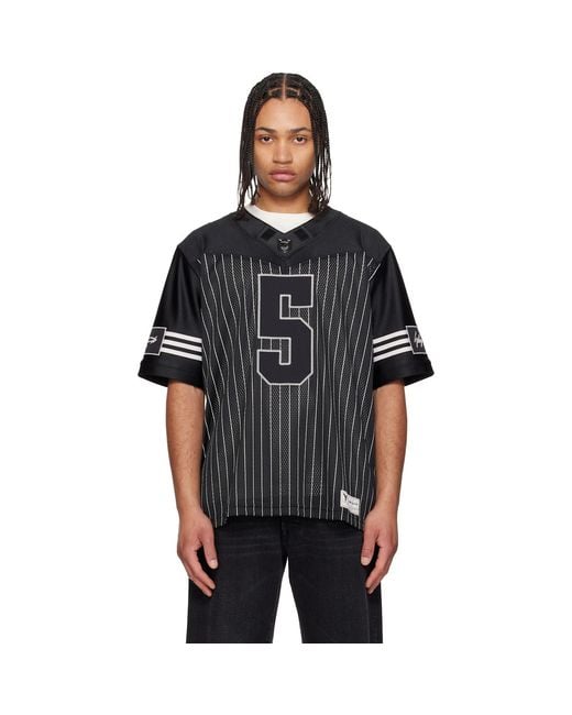 Y-3 Black Garret Wilson Football Short Sleeve Jersey for men