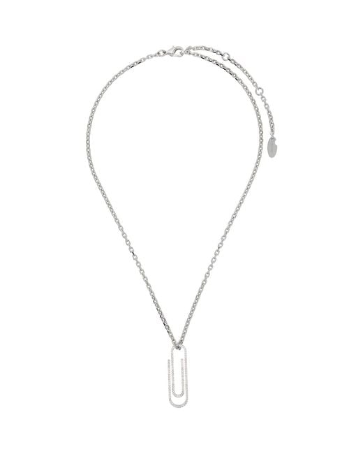 Off-White c/o Virgil Abloh Metallic Off- Paperclip Strass Necklace