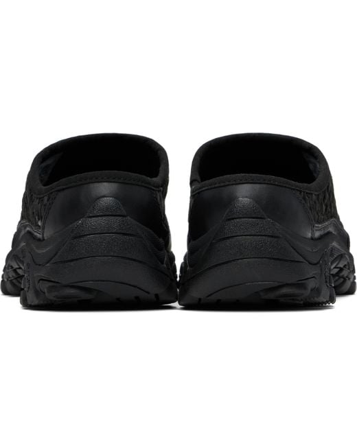 メンズ Merrell ブラック Moab 2 Slide Leather Woven スリッポン Black
