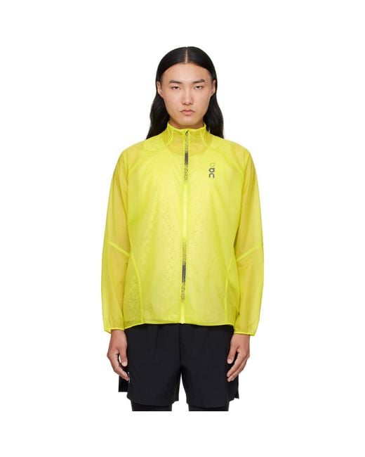 On Shoes Yellow Zero Jacket for men