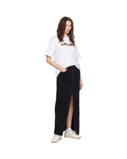 Ksubi Black Kara Denim Maxi Skirt